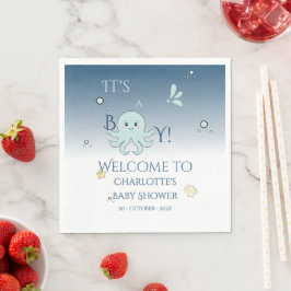 Det är en pojke! Söta havsdjur Baby Shower Pappersservett