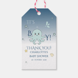 Det är en pojke! Söta havsdjur Baby Shower Presentetikett