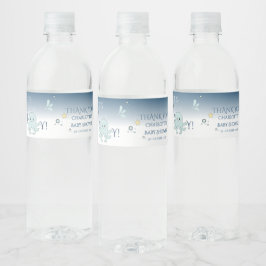 Det är en pojke! Söta havsdjur Baby Shower Vattenflaska Etikett