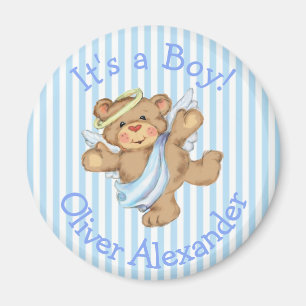 Det är en pojke specialdesignad teddybjörn ängel magnet