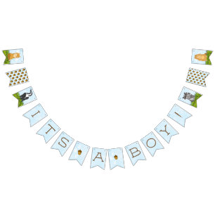 Det är en pojke, Themed baby showerbaner för Vimplar