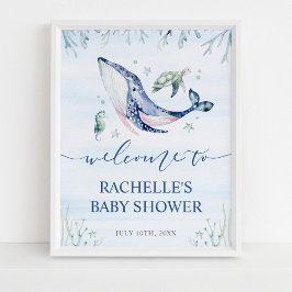 Det är en pojke under Sea Baby Shower Välkommen Poster