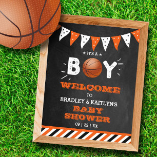 Det är en pojke! Välkomsthälsning för basketboll f Poster