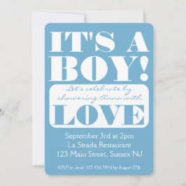 Det är en pojke! Visningsinbjudan Inbjudningar