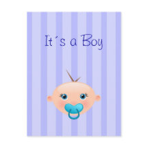 Det är en pojke - vykort för födelsemeddelande