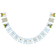 Det är en pojke, Woodland Theter Baby Shower Banne