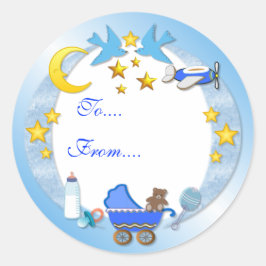 Det är en pojkgåva runt klistermärke