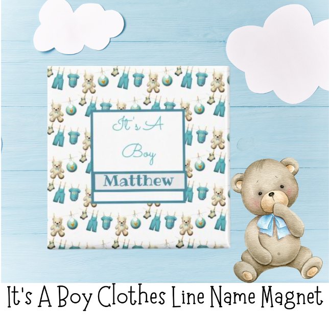 Det är en pojkkläder Namn Magnet (Skapare uppladdad)