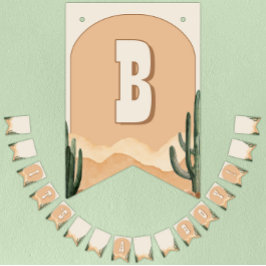 Det är en pojkökenkaktus sydvästra babyskabinare vimplar