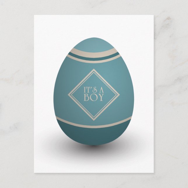 Det är en pojkstorkägg meddelande vykort (Framsida)