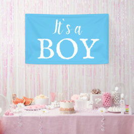 Det är en pojktypografi, Blue Pojke Baby Shower