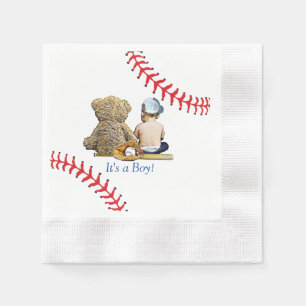 Det är en pojkvän Baseball Thédys babyskor Pappersservett