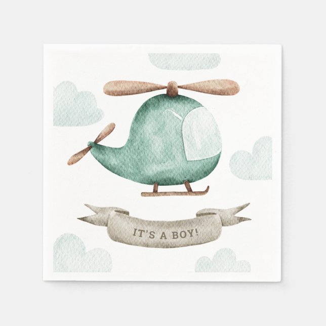 Det är en pojkvän-skugga | Helikopter Fordon Pilot Pappersservett (Framsidan)