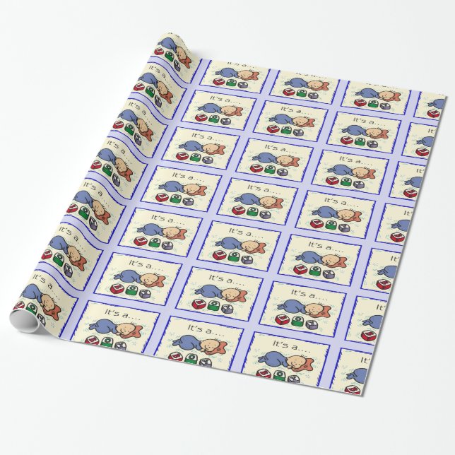 Det är en pojkvän som slår Papper Presentpapper (Utrullad)