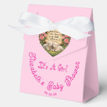 Det är en presentlåda för baby shower för en flick