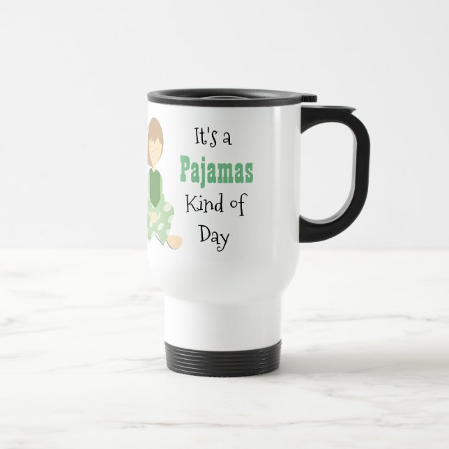Det är en Pyjamas-dag Kaffe Mugg (Höger)