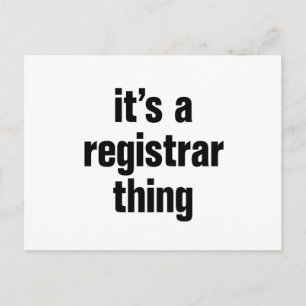 det är en registratorgrej vykort