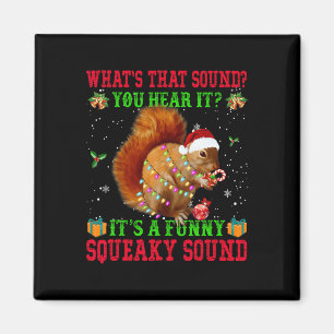 Det är en Roligt Squeaky Ljud julekorre Magnet