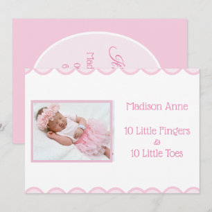 Det är en Rosa Birth-Birth i Flickskript Meddelande