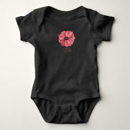 Det är en rosa blomma, anpassningsbar svart baby t shirt