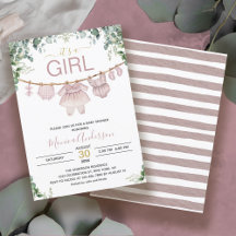 Det är en Rosa Boho Watercolor Trasa Baby Shower