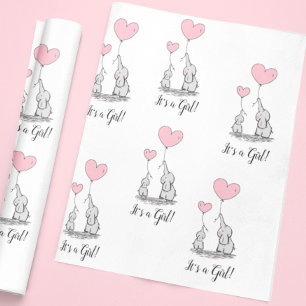 Det är en rosa elefant mammas barnkalas för flicko presentpapper