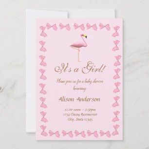 Det är en Rosa Flamingo Baby Shower Inbjudningar