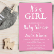 Det är en Rosa Flicka Baby Shower