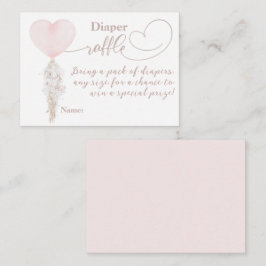 Det är en Rosa Heart Balloon Baby Shower Tilläggskort