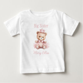 Det är en Rosa Princess Bear Big Sister T Shirt