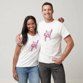 Det är en rosa t-shirt