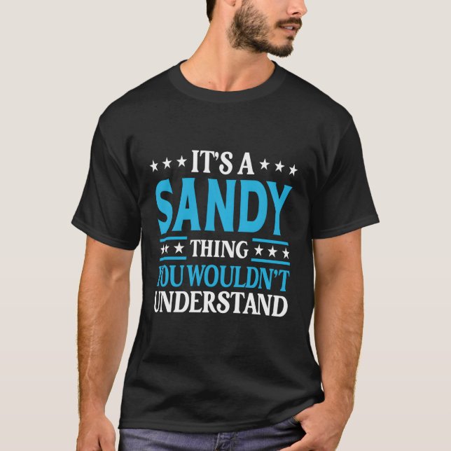 Det är en Sandy Sak Personal Namn Sandy T Shirt (Framsida)
