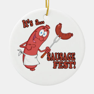 Det är en Sause Fest Funny Sause Cooking Tecknad Julgransprydnad Keramik