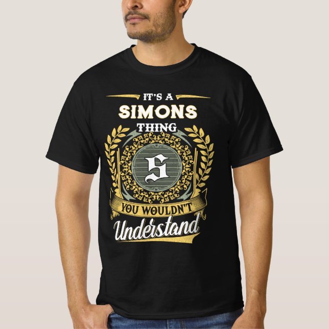 Det är en SIMONS-grej Du Skulle Inte Förstå T Shirt (Framsida)