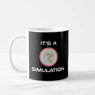 Det är en simulering - Gleason Flat Earth Karta Kaffemugg