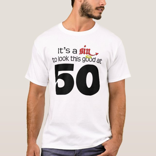 Det är en sin att titta på den här Bran vid 50. Tee Shirt (Framsida)