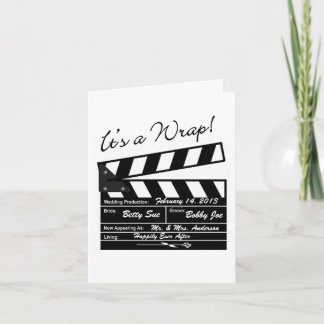 Det är en sjal - tack för filmbröllopfoto kort