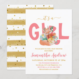 Det är en snygg Sömnig Fox Baby Shower Invi Inbjudningar