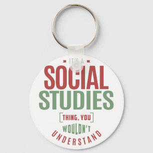 Det är en Social Studies Sak Nyckelring
