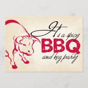 Det är en spicy BBQ och en keg party-inbjudan Inbjudningar