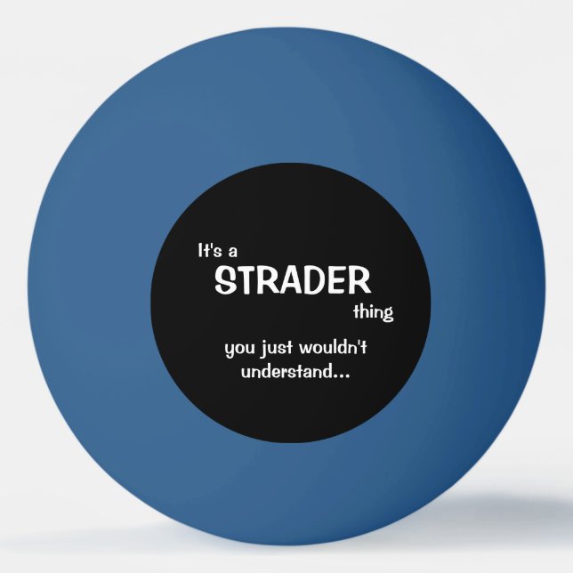 Det är en Strader Sak Ping Pong Boll (Framsidan)