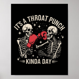 Det är en strupslags dag skelett boxning spark poster