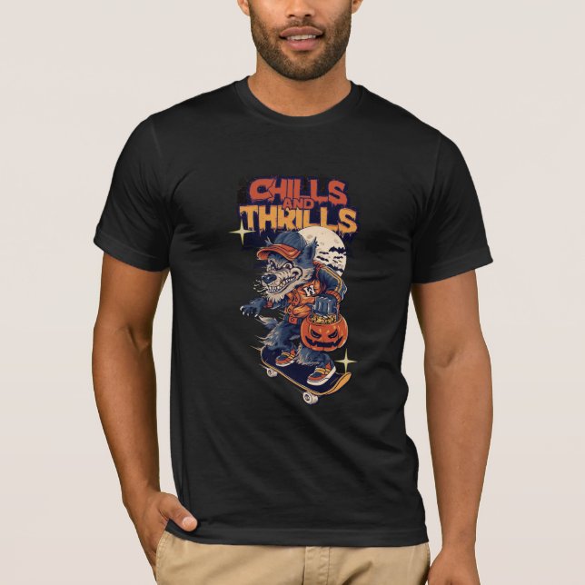det är en svart t-shirt med estetisk design  (Framsida)