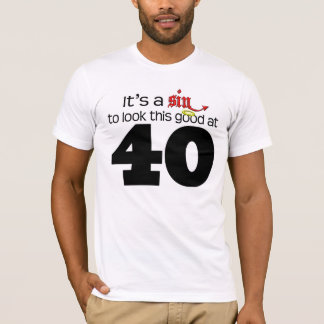 Det är en synda som ser denna bra på 40 tee shirt