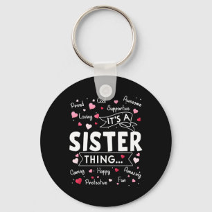 Det är en syster Sak Roliga meningar Cute Sister M Nyckelring