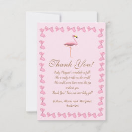 Det är en Tack för Rosa Flamingo Baby Shower Kort