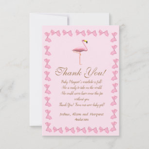 Det är en Tack för Rosa Flamingo Baby Shower Kort