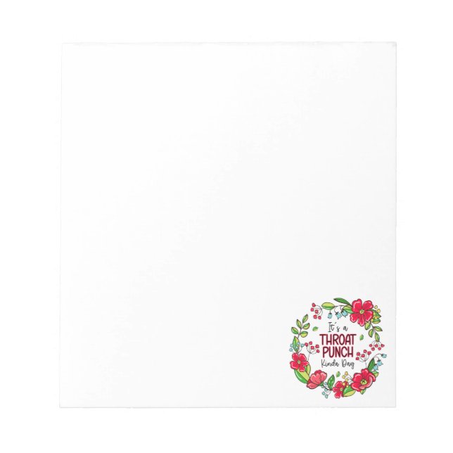 Det är en Throat Slå Kinda Day Anteckningsblock (Framsida)
