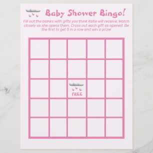 Det är en tjej Anpassningsbar Baby Shower Bingo