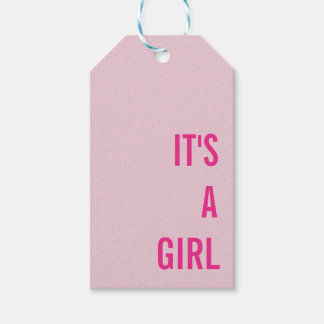 Det är en tjej baby shower presentetikett
